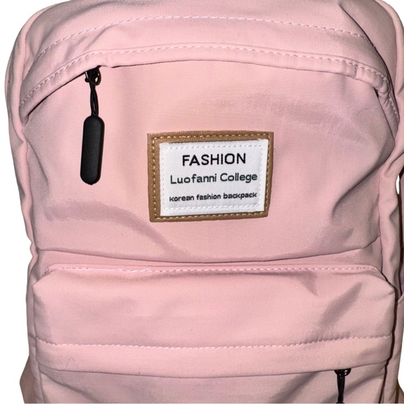 NWOT ‘Luo Fanni’ pink Korean style school backpack (16.5” x 9” x 5”) - Picture 2 of 8